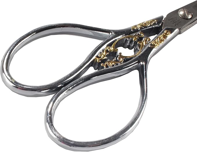 JubileeYarn Scrollwork Embroidery Craft Scissors - Silver - 10 Scissors