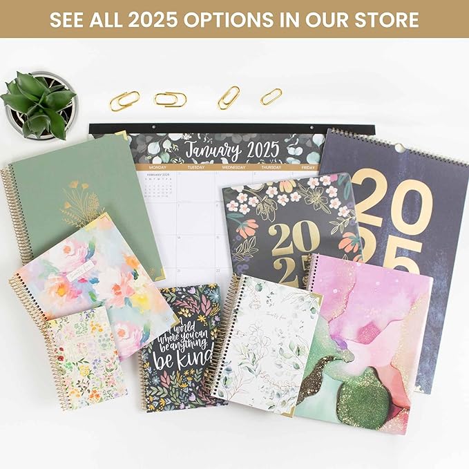 bloom daily planners 2025 (8.5" x 11") Calendar Year Day Planner (January 2025 - December 2025) - Weekly/Monthly Dated Agenda Organizer with Stickers & Tabs - Iridescent Opal