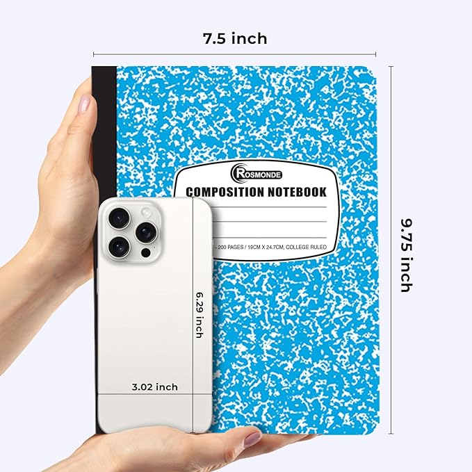 2000 Pack (Pallet) Composition Notebook Bulk, College Ruled, Full Pallet of Composition Notebooks, 200 Pages (100 Sheets), 9-3/4 x 7-1/2, Bulk Notebooks for School & Office, 4-7 Days Transit