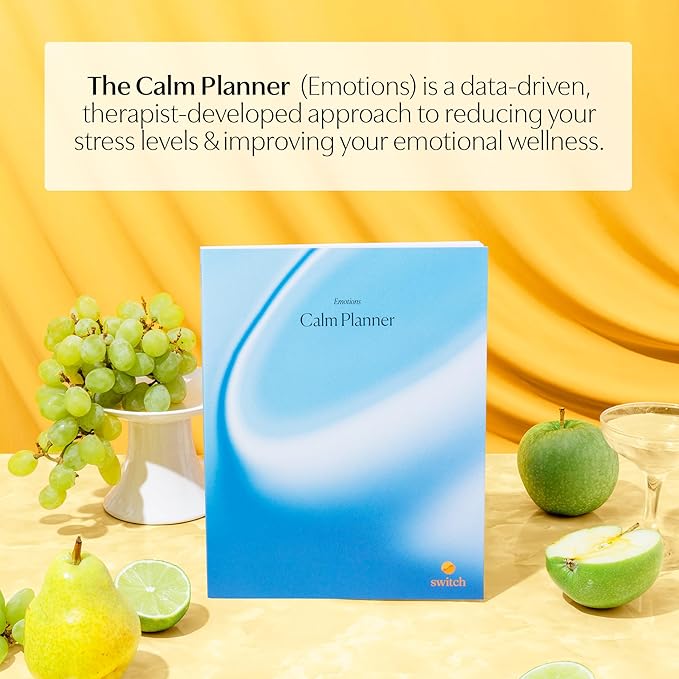 Switch Research Calm Planners Bundle - Psychologist-Developed Undated Goals Planner - 3 Self Care Planners to Banish Stress & Find Your Calm - Daily Planner With Prompts & Proven Techniques for