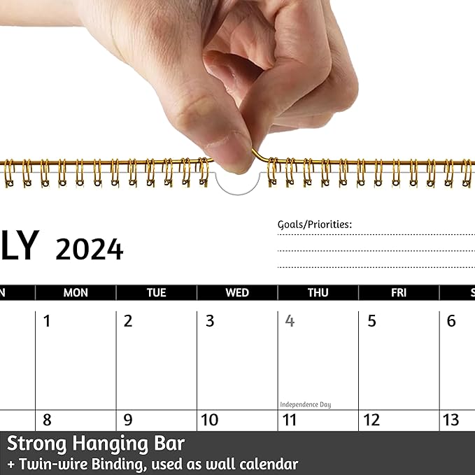 Wall Calendar 2025 β Calendar 2025 Wall, 12 Monthly Calendar, Jan 2024 - Dec 2025, 11.5 x 14.5 In, 2025 Calendar with Large Blocks, Thick Paper, Holidays, To-do οΌ Notes, Great for Organizing