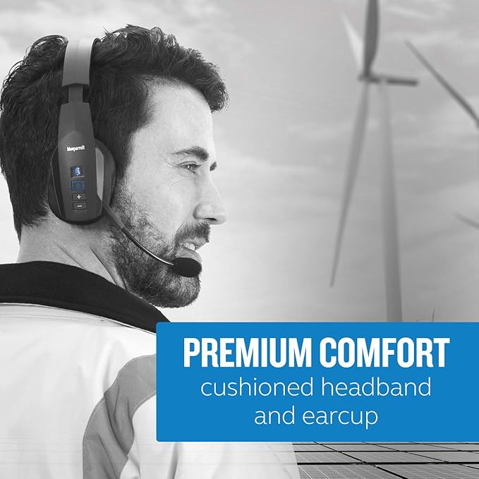 BlueParrott B450-XT Noise Cancelling Trucker Bluetooth Headset – Updated Design with Industry Leading Sound & Improved Comfort, Ideal for Anyone On The Go, Up to 24 Hours of Talk Time, Black