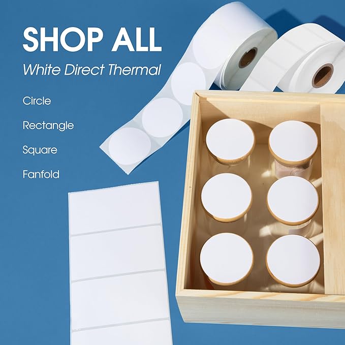 Spartan Industrial - 2" X 1” Direct Thermal Labels, Perforated UPC Barcode FBA Labels, Compatible with Rollo & Zebra Desktop Printers - 10 Rolls, 1300/Roll