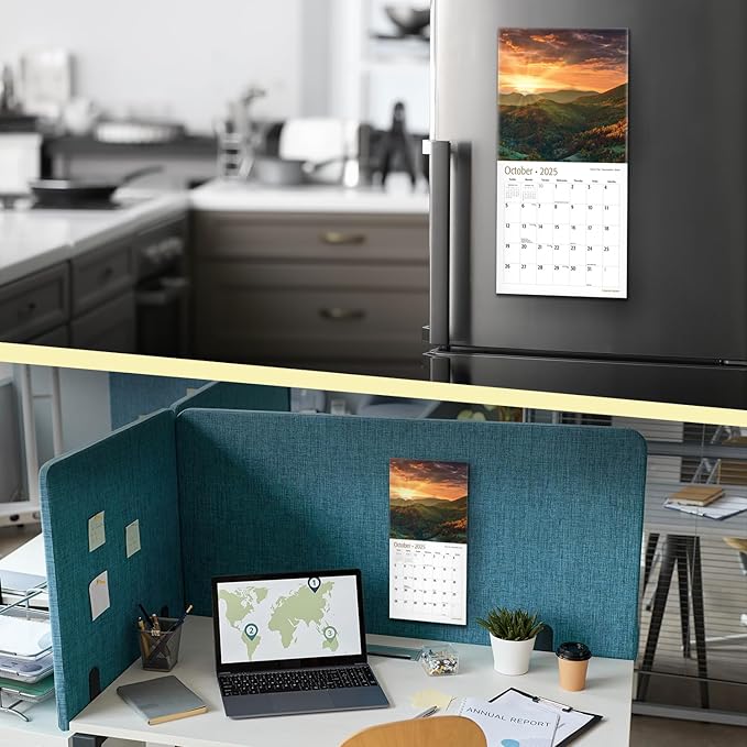 RED EMBER Gorgeous Sunsets Mini 2025 Wall Calendar 12 Month | 7" x 14" Open | Thick & Sturdy Paper | Giftable | Calendar 2025