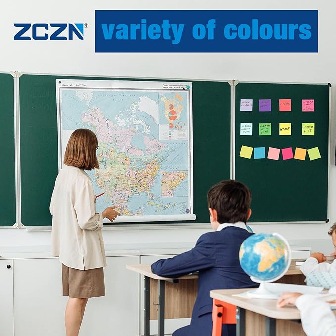 ZCZN Small Sticky Notes, 1.5in x 2in, 100 Sheets/Pad, 10 Pads/Pack, White
