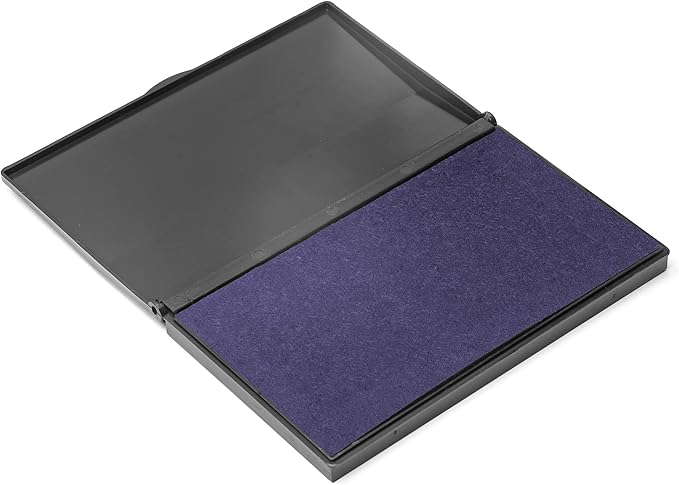 Ink Pad for Rubber Stamps, Stamp Pad for Clear Impression Stamping, Quality Felt Pad Black Ink, Red Ink, Blue Ink (Blue, L (3.5 * 6.3))