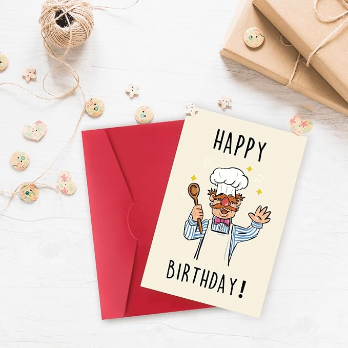 Funny Birthday Card for Men Women,Happy Birthday Cards for Grandma Grandpa,Unique Birthday Gifts for Mom Dad Husband Wife,Humorous Cartoon Bday Gift for Family Kids