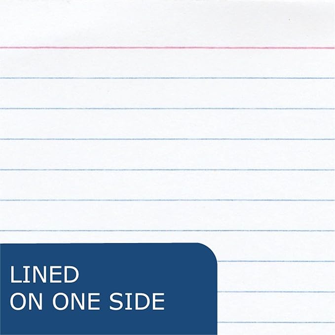 Roaring Spring Index Cards 3"x5", 240 Count, 100# White Single Sided Ruled Paper, In Convent Tray Holder, Blank on Back (Pack of 1)