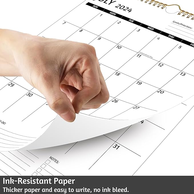 Wall Calendar 2025 β Calendar 2025 Wall, 12 Monthly Calendar, Jan 2024 - Dec 2025, 11.5 x 14.5 In, 2025 Calendar with Large Blocks, Thick Paper, Holidays, To-do οΌ Notes, Great for Organizing