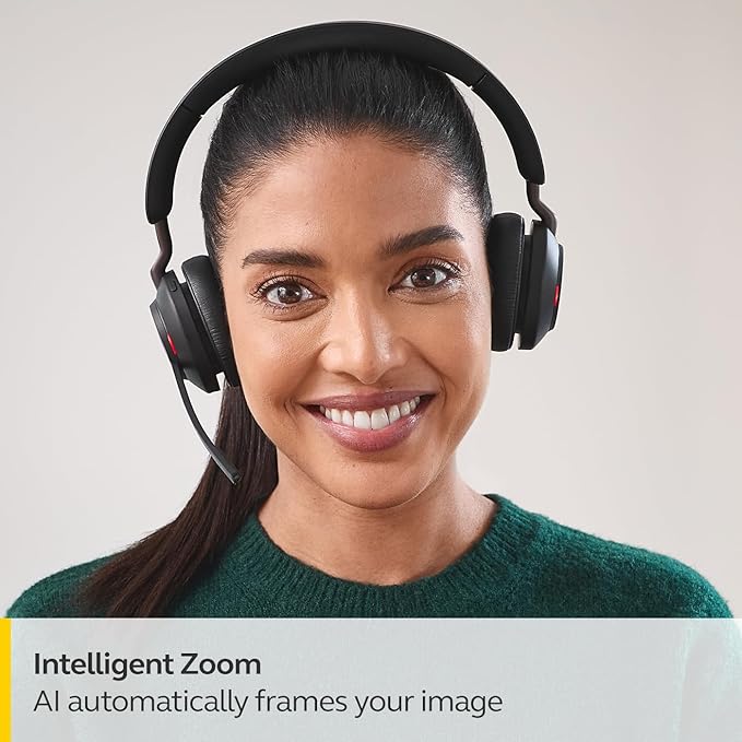Jabra PanaCast 20 4K Video Conferencing Camera - Flexible Plug & Play Personal Video Solution Computer Webcam with AI-Powered 4K Ultra-HD, Intelligent Zoom, and Lighting Optimization - Black
