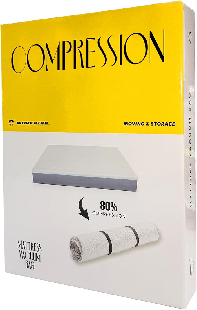 Vacuum Mattress Bag for moving, Vacuum Sealed Bags for Mattress Storage, Mattress Compression Bag, Foam and Latex Mattress Vacuum Bag with Straps(KING. CAL-KING)