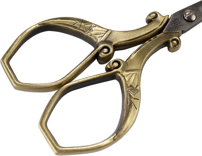 JubileeYarn Chinese Wing & Cloud Embroidery Craft Scissors - Bronze - 10 Scissors