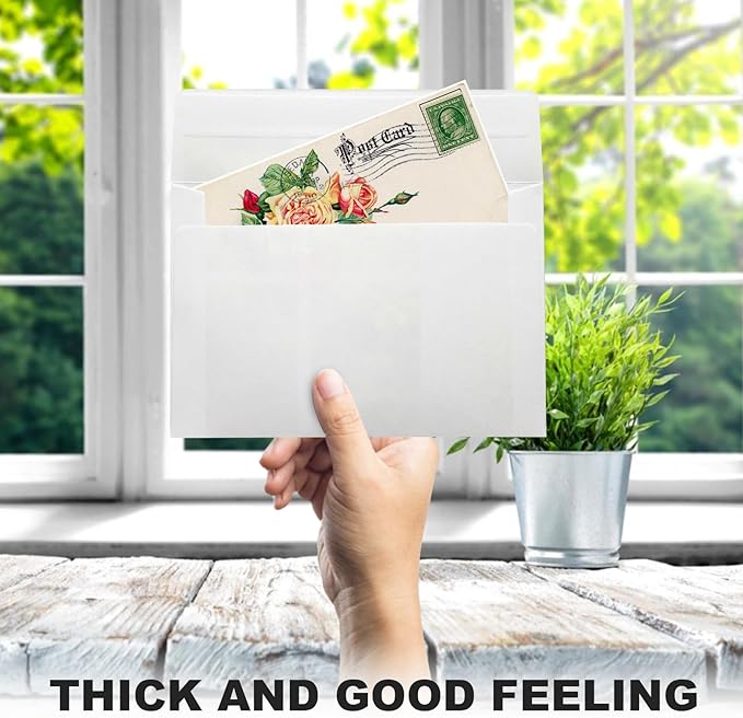 White card and envelope 30 pieces each, thank you blank greeting card and envelope, white A4 blank card, 4x6 envelope invitation, suitable for printing custom, suitable for various occasions DIY