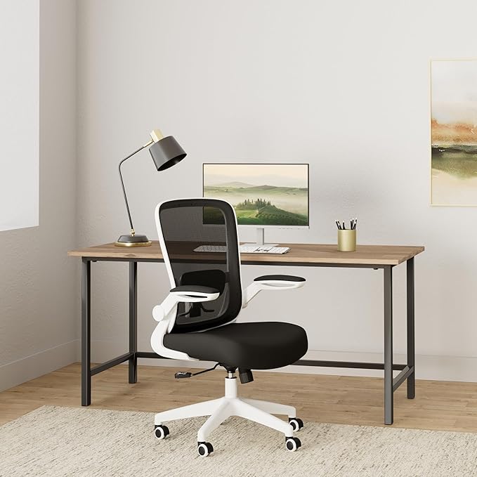 FelixKing Ergonomic Office Chair, Adjustable Lumbar Support, Breathable Mesh Fabric, Durable and Reliable, White
