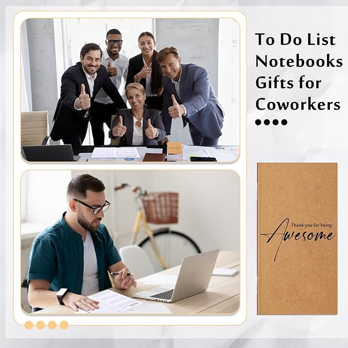 Yeaqee 50 Pcs Undated Weekly Planners Bulk Inspirational to Do List Weekly Goals Notepads Thank You Traveler Journal Team Appreciation Gift for Employee Staff Coworkers Christmas(Thank You)