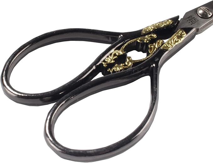 JubileeYarn Scrollwork Embroidery Craft Scissors - Black - 1 Scissor
