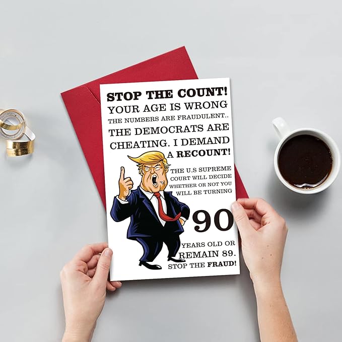 Ogeby Funny 90th Birthday Card, Hilarious 90 Years Old Birthday Card Gift for Friends, Dad, Mom, Husband, Wife, Brother, Sister