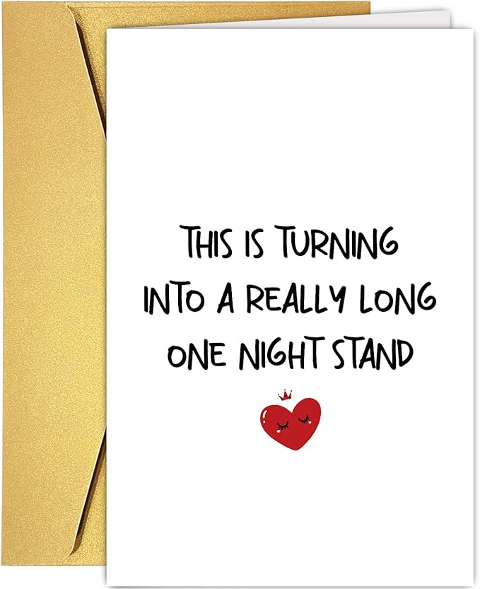 Funny Anniversary Card for Him Her, Humorous Valentines Day Card for Bf Gf, Rude Anniversary Card for Husband Wife
