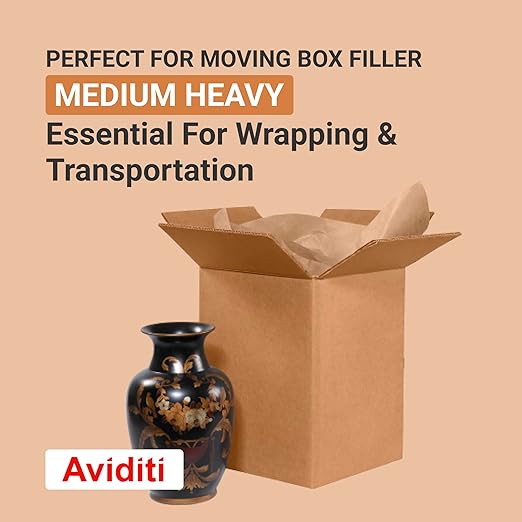 AVIDITI Shipping Paper Roll 24"L, 1-Pack | Large Kraft Paper Roll for Packing, Moving and Storage