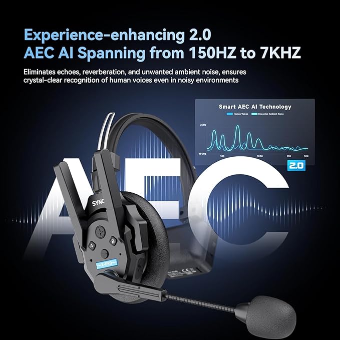 SYNCO XTalk XPRO5 X5 2.4GHz Wireless Intercom Headset System Microphone Random Master Device 500m /1640FT Operating Range Real-time Monitoring for Movie Shoot Live Show Stage Performance (5Pcs)