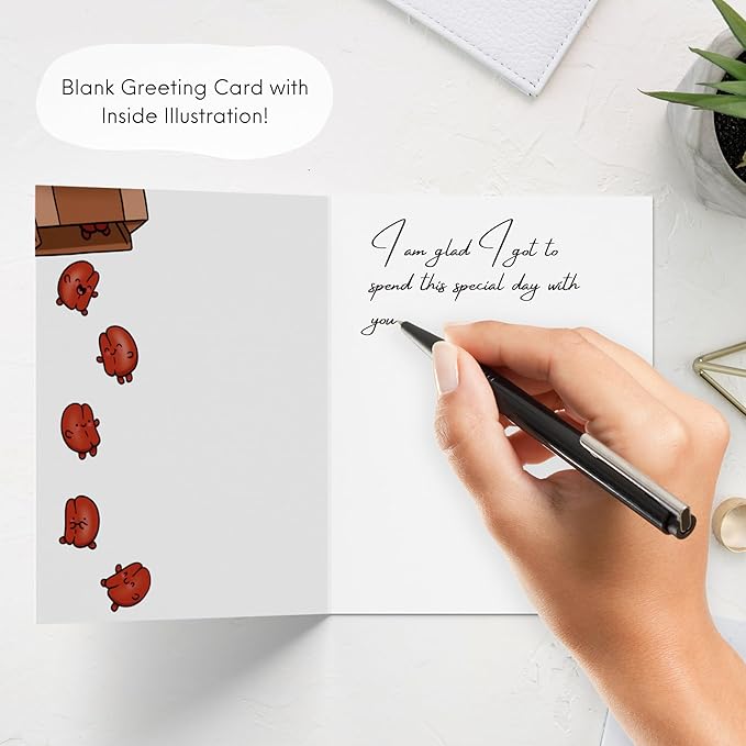 Coffee Funny Anniversary Card, Birthday Card for Him Her/Husband Boyfriend/Girlfriend Wife/Sarcastic Greeting Card (Favorite Human Bean)