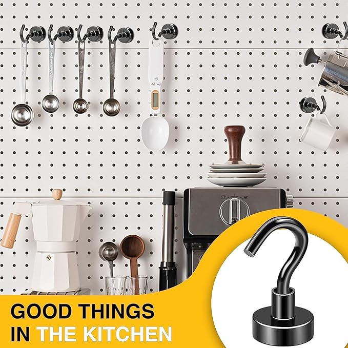 DIYMAG Magnetic Hooks, 30Lbs Strong Heavy Duty Cruise Magnet S-Hooks for Classroom, Fridge, Hanging, Cabins, Grill, Kitchen, Garage, Workplace and Office etc, (28 Pack-Black)