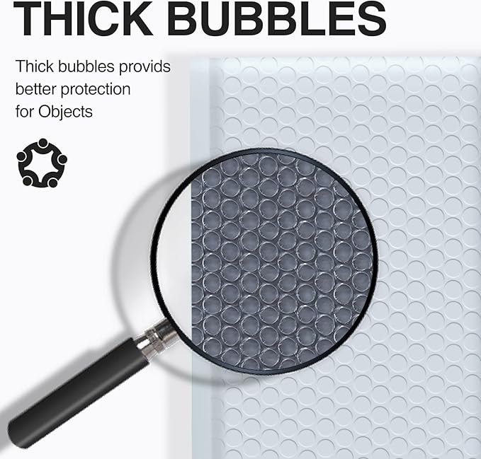 UCGOU Bubble Mailers 8.5x12 Inch White 25 Pack Usable Size 8.5x11 Poly Padded Envelopes #2 Medium Mailing Opaque Packaging Postal Self Seal Waterproof Boutique Shipping Bags for Clothes Makeup