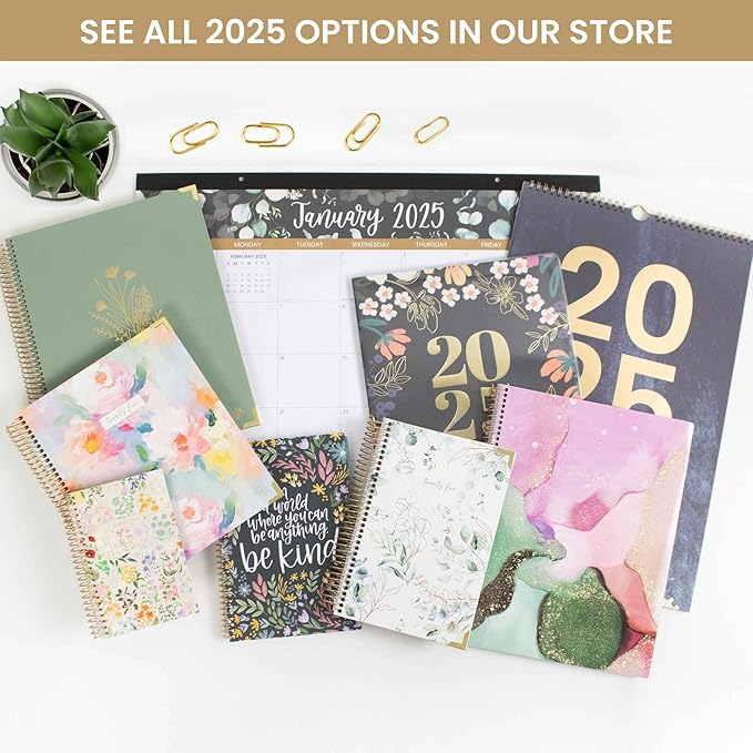 bloom daily planners HARDCOVER 2025 (8.5" x 11") Calendar Year Day Planner (January 2025 - December 2025) - Passion/Goal Organizer - Monthly & Weekly Inspirational Agenda Book - Blooming Wildly