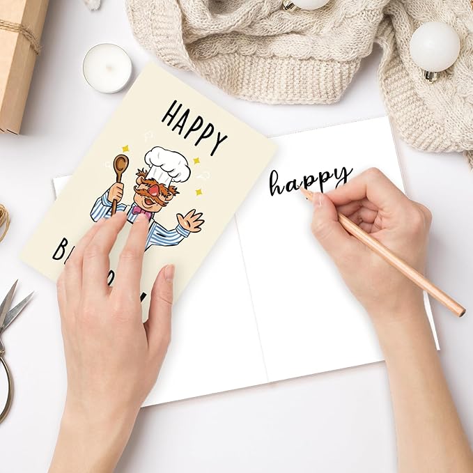 Funny Birthday Card for Men Women,Happy Birthday Cards for Grandma Grandpa,Unique Birthday Gifts for Mom Dad Husband Wife,Humorous Cartoon Bday Gift for Family Kids