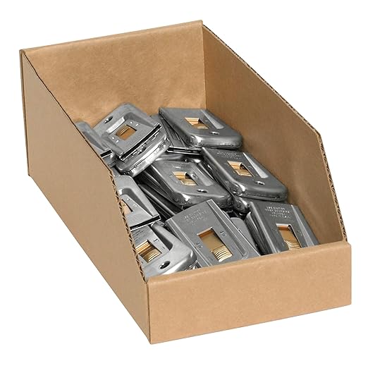 Partners Brand PBINBIN69K Open Top Bin Boxes, 6" x 9" x 4 1/2", Kraft (Pack of 25)