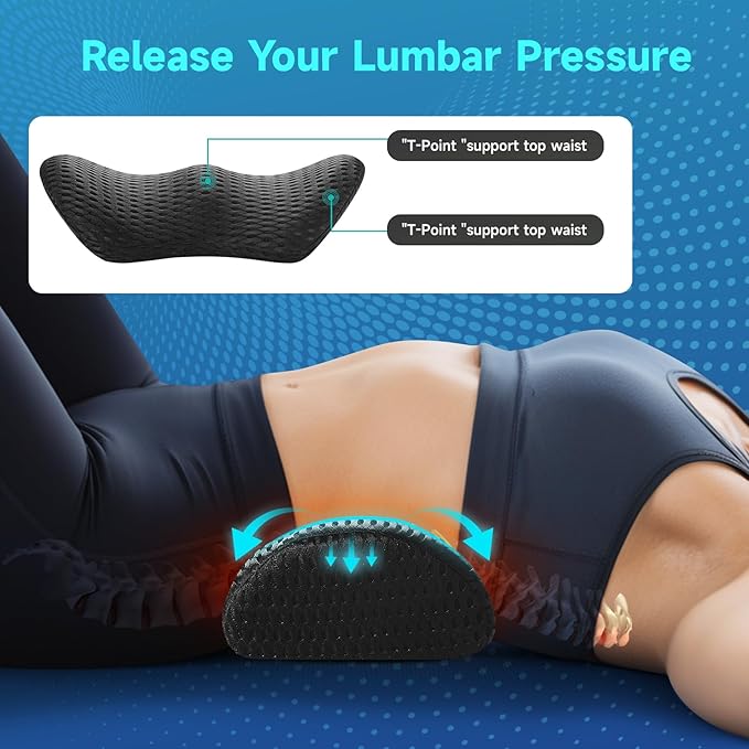Lumbar Support Pillow for Office Chair Car Back Support Pillow, Memory Foam Gaming Chair Desk Chair Back Cushion for Lower Back Pain Relief, Ergonomic Back Rest