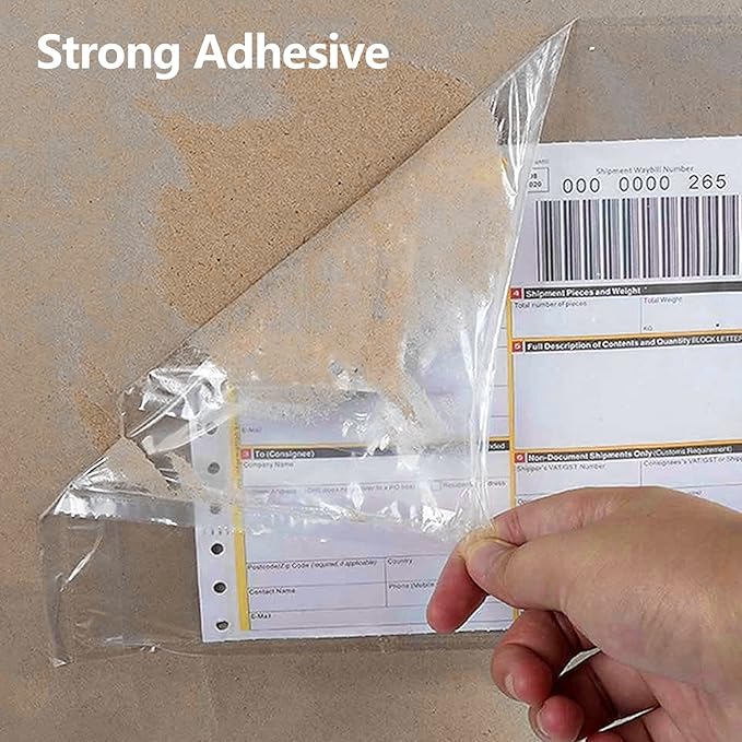 RyhamPaper Packing List Envelopes, Clear 6” x 9” Self Adhesive Shipping Labels Envelope Pouches (500 PCS)