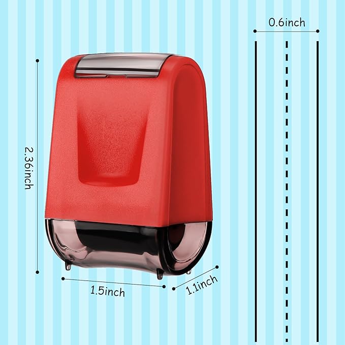 Sherr 2 Handwriting Line Stamp Roller Dashed Handwriting Lines Practice Roller Stamp for Kids, Teachers Kindergarten Education Classroom Back to School Need(2.72 x 2.44 x 1.54 Inch,Red)