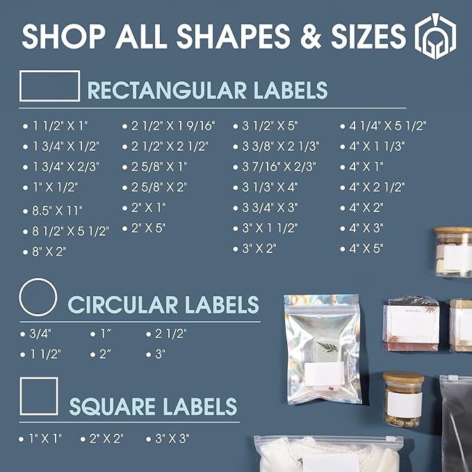 3 1/2" X 5" Matte White Printable Labels Compatible with Inkjet and Laser Printers - 500 Sheets, 2000 Stickers for Shipping, Mailing, and Organization - Spartan Industrial
