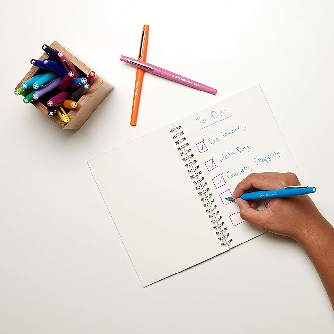 Paper Mate Flair Pen Easel Case, Medium Tip (0.7 mm), Assorted Colours, Case of 10