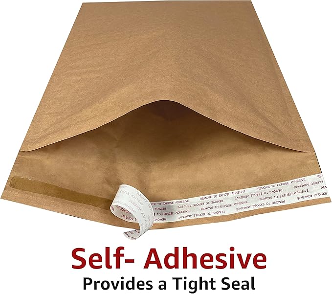 Honeycomb paper padded envelope sealable mailers (50, #4-9.5" x 13.5")