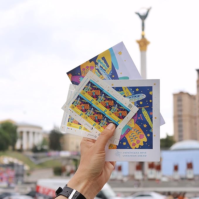 UKRPOSHTA"The Ukrainian Dream", U, Postage Stamp Set (6X Stamps, 1x Postcard, 1x Postal Envelope)