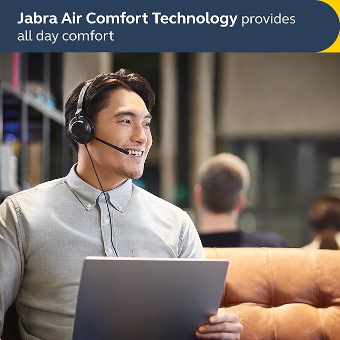 Jabra Evolve2 30 SE Wired Mono Noise Cancelling Headset - Features 2-Microphone Call Technology and USB-C Cable - MS Teams Certified, Works with All Other Platforms - Black