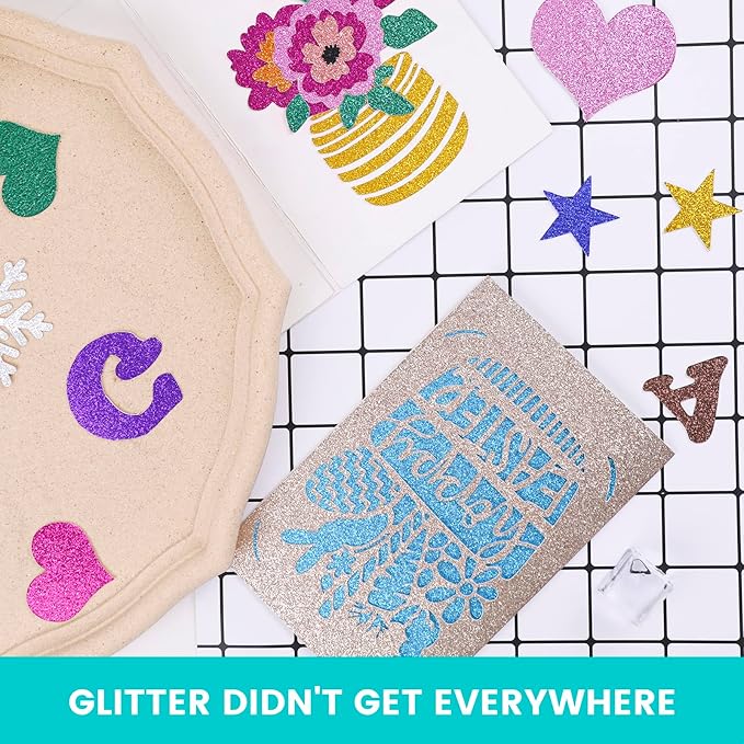 20 Sheets 300GSM HTVRONT Glitter Cardstock Paper - 10 Colors CardStock, A4 Colored Cards Glitter Paper for Craft, Birthday, Scrapbook, Wedding, Sparkly Card, Card Making (Glitter/20 Sheets)