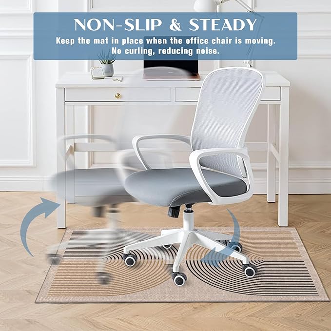Office Chair Mat for Hardwood Floor Minimalist Art 36"x48" Computer Gaming Chair Mat Anti-Slip Office Rugs Floor Protector for Rolling Chairs Under Desk Rug for Home Office