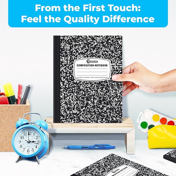 1000 Pack (Pallet) Composition Notebooks Bulk, College Ruled, Pallet of Notebooks, 200 Pages (100 Sheets), 9-3/4 x 7-1/2, Bulk Notebooks for School, College & Office, 4-7 Days Transit