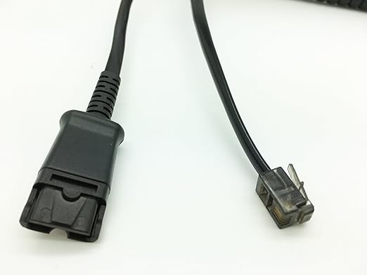 Premium Quick Disconnect Cable Compatible with Mitel, Plantronics U10P Polaris H-Series headsets with Built-in Amplifier, Polycom VVX, Analog Deskphones, Avaya, Nortel, Aastra | 27190-01 2719001