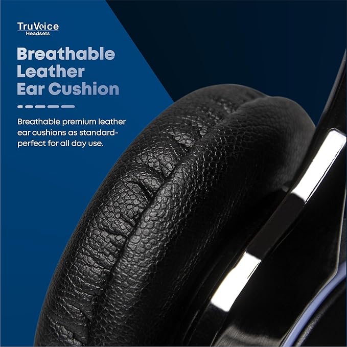 TruVoice Headset Training Solution (Includes 2 x HD-550 Premium Double Ear Headsets with Noise Canceling Microphone,Training Cord and Smart Lead - Works with 99% of Phones with Headset Port)