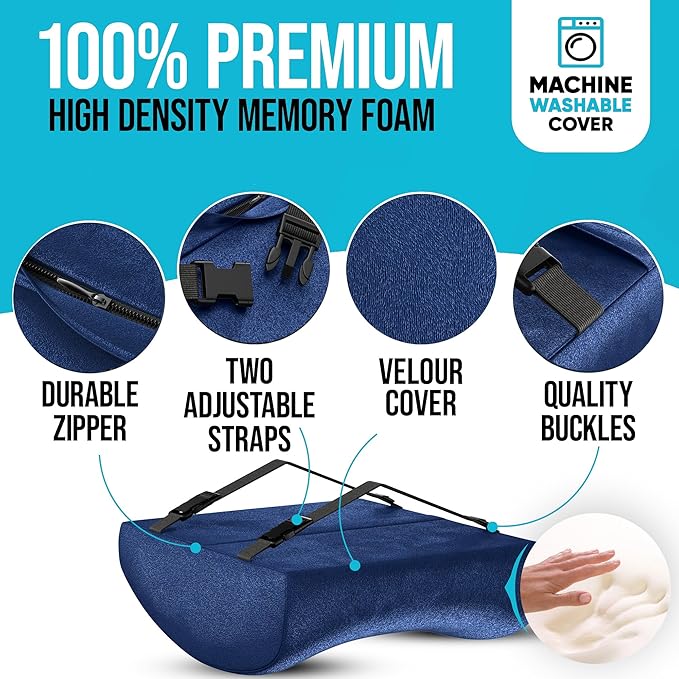 FORTEM Seat Cushion and Lumbar Support for Office Chair, Desk Chair Cushion, Memory Foam Office Chair Cushion, Non Slip Sitting and Back Pillow for Gaming, Car Seat Cushion, Chair Pad, XL