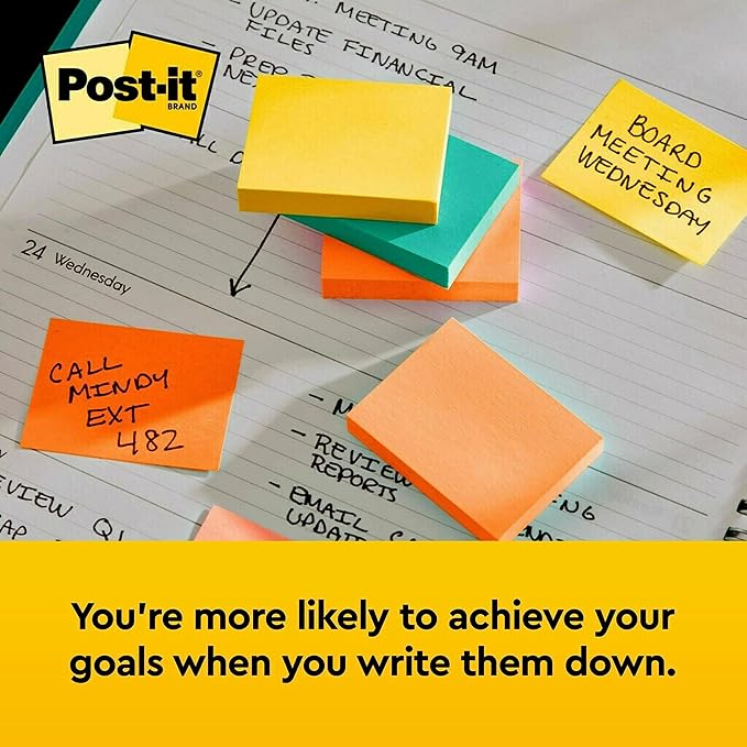 Post-it Mini Notes, 1 3/8 in. x 1 7/8 in., 12 Sticky Notes Pads, 100 Sheets per Pad, Poptimistic Collection, School Supplies and Office Products, The Original Post-it Note