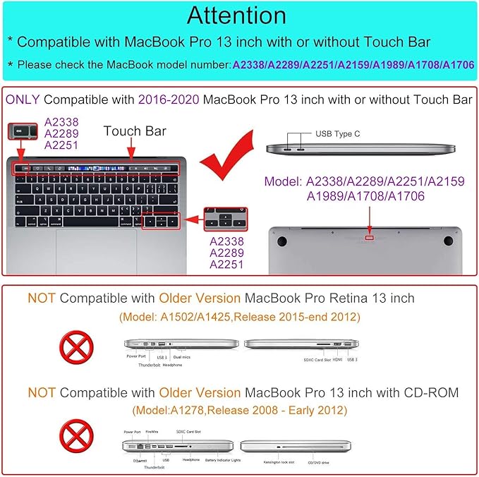 Case Compatible with MacBook Pro 13 inch, Hard Protective Shell with Keyboard Cover ( M1 A2338 A2289 A2251 A2159 A1989 A1706 A1708, 2016-2020 Release) - Palm Tree Against Blue Sky