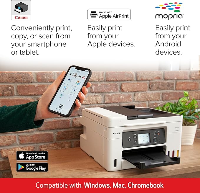 Canon Megatank GX4020 All-in-One Wireless Supertank Printer with Print, Copy, Scan and Fax | Auto Document Feeder | Mobile Printing | 2.7" LCD Touch Screen