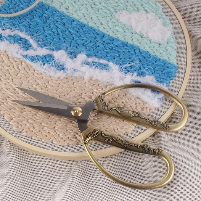 JubileeYarn Crane Motif Small Embroidery Craft Scissors - Assortment - 9 Scissors