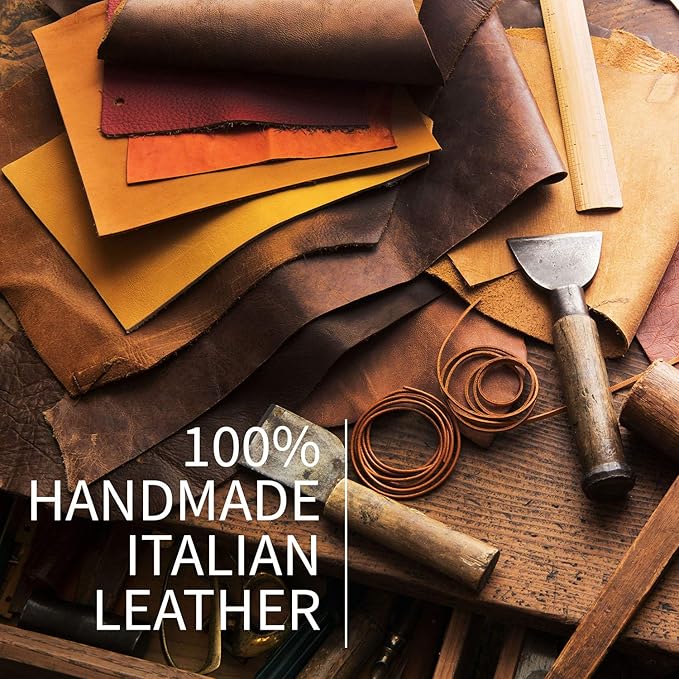 Maruse Italian Leather Executive Padfolio, Folder Organizer with Magnetic Closure and Writing Pad, Handmade in Italy, Dark Brown