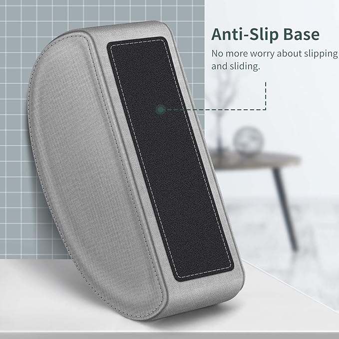 Remote Control Holder with 5 Compartments, KENOBEE Anti-slip Desktop Caddy Storage Organizer for Remote Controllers, Office Supplies, Makeup Brush, Media Accessories, Denim Gray